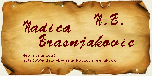 Nadica Brašnjaković vizit kartica